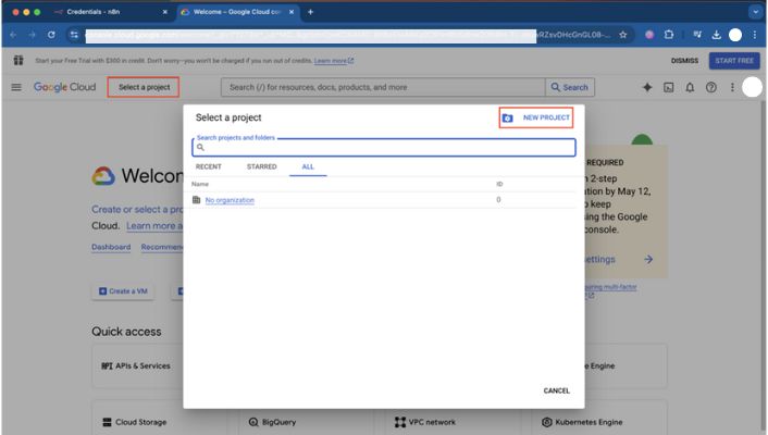 Google Cloud New Project Google Cloud New Project